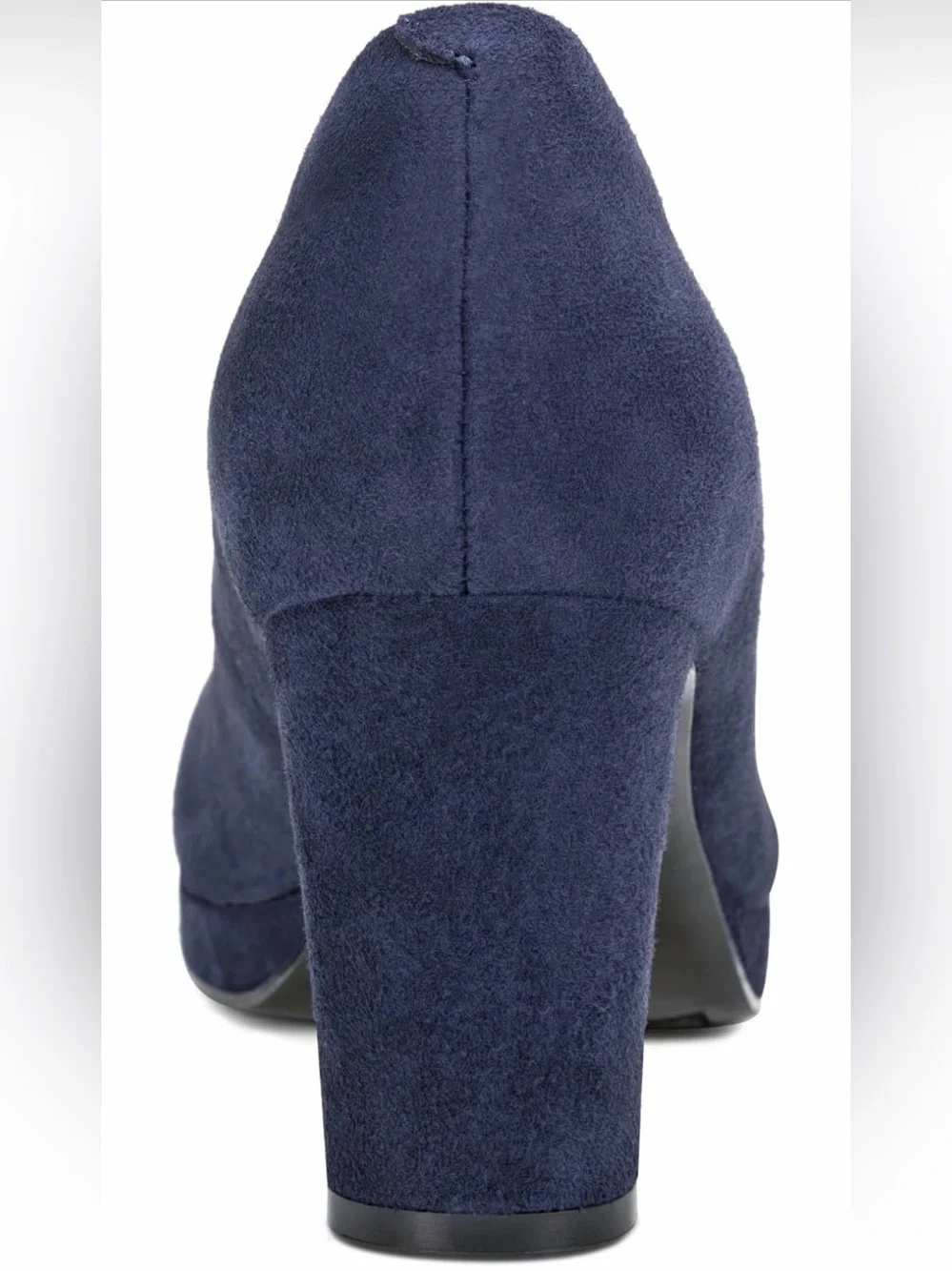 Rockport Dark Blue Suede Block Heel Pump